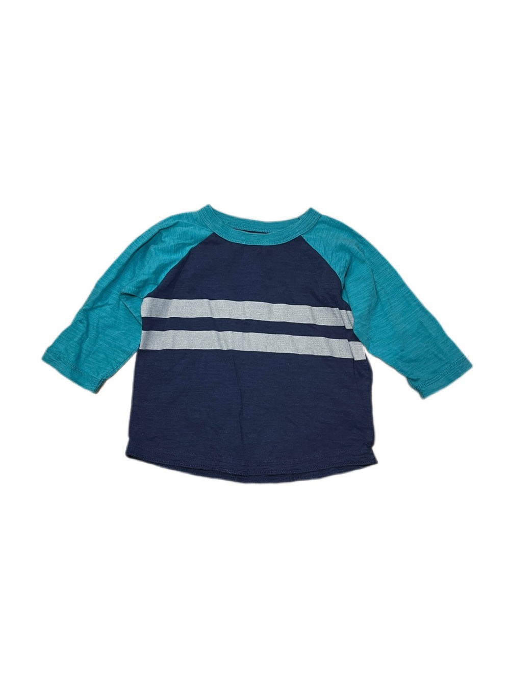 Peek XL Baby 18-24 Months Raglan ¾ Sleeve Varsity Stripe Tee Shirt